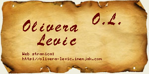 Olivera Lević vizit kartica